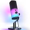 MAONO XLR/USB Gaming Microphone with Software, Dynamic PC Microphone with RGB for Streaming Podcast Vocal Recording, Computer Mic with Noise Cancellation, Mute Button, Gain Knob, Desktop Stand PD100X