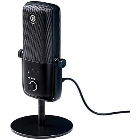 Elgato Wave:3 - Premium Studio Quality USB Condenser Microphone for Streaming, Podcast, Gaming and Home Office, Free Mixer Software, Sound Effect Plugins, Anti-Distortion, Plug ’n Play, for Mac, PC