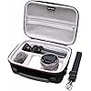 Camera Case Compatible with Sony Alpha ZV-E10 / ZV-1F / ZV-1 / ZV-1 II / ZVE10 II Vlog Camera with Shoulder Strap by LTGEM, Fits Vlogger Accessory Kit Tripod and Microphone,Black+Grey