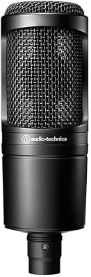 Audio-Technica Microphone AT2020 Pro Cardioid Capacitor, Black,Large, XLR