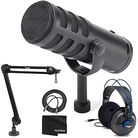 Samson Q9U XLR/USB Dynamic Broadcast Microphone + More