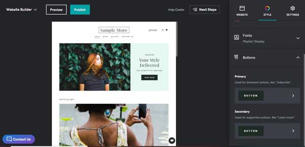 How to use the GoDaddy website builder.
