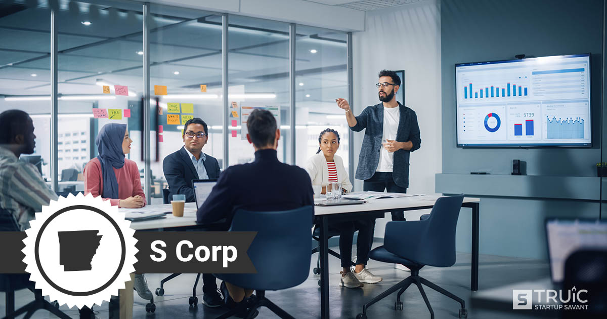 Business team meeting in a conference room.