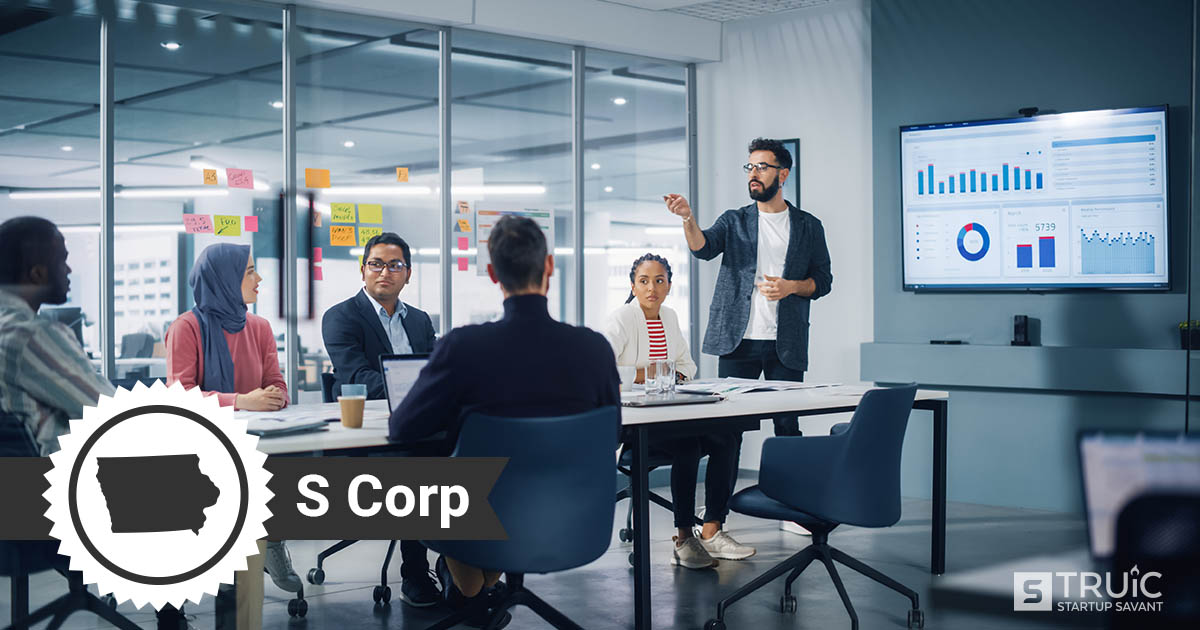 Business team meeting in a conference room.