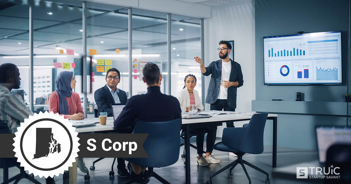 Business team meeting in a conference room.