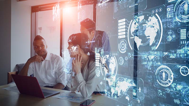 Business and technology concept.