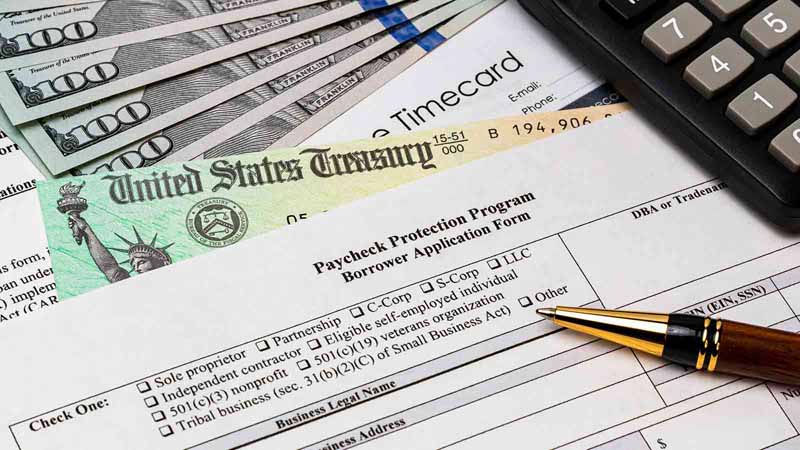 Paycheck Protection Program application form.