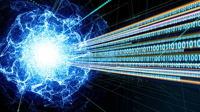 Quantum computing concept.
