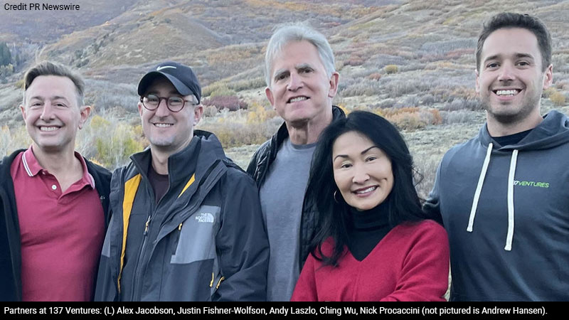 137 Ventures Partners Alex Jacobson, Justin Fishner-Wolfson, Andy Laszlo, Ching Wu, and Nick Procaccini.