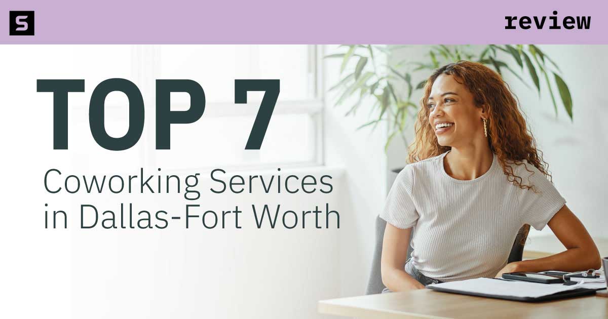 Woman working in a coworking workspace