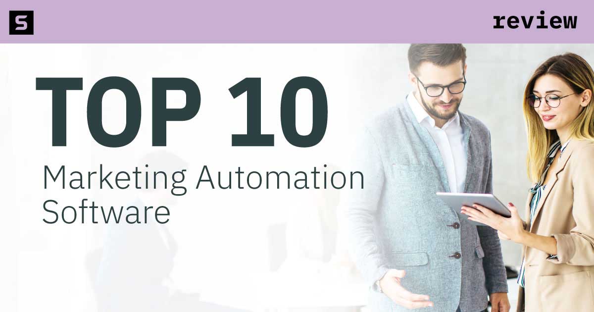 Woman typing and looking at the top mareketing automation tools.