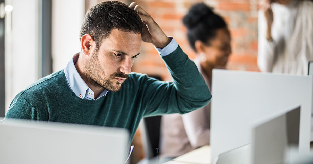 Worried businessman.