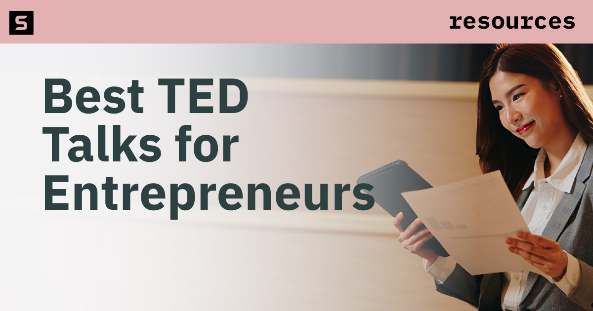 Woman getting ready to film a TED Talk for entrepreneurs.