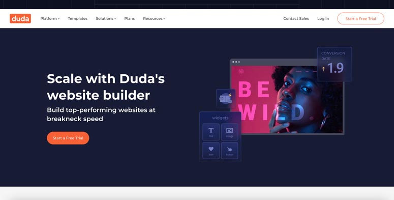 Image of the company homepage.