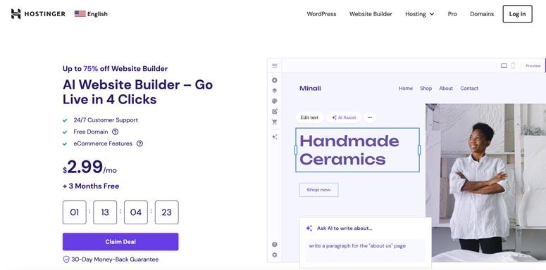 Image of the company homepage.