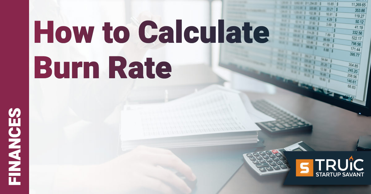 Person calculating burn rate.