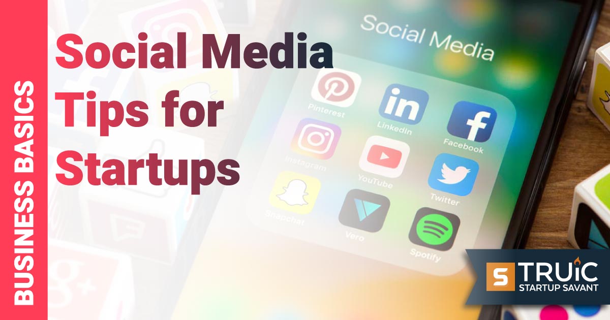 Phone with social media icons.