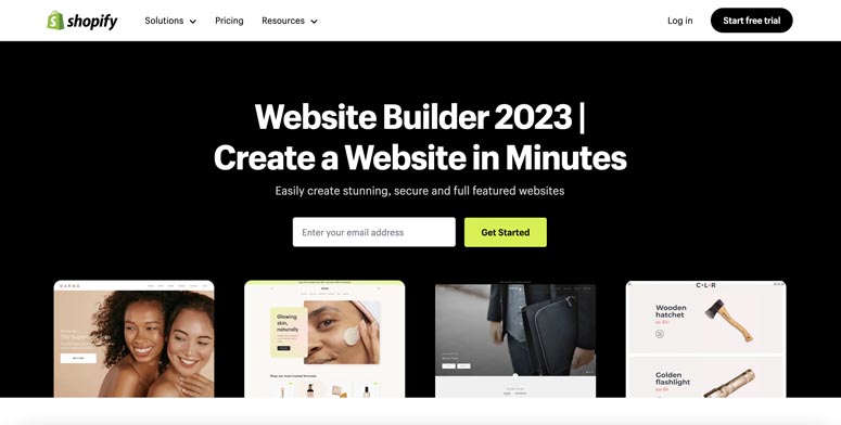 Image of the company homepage.