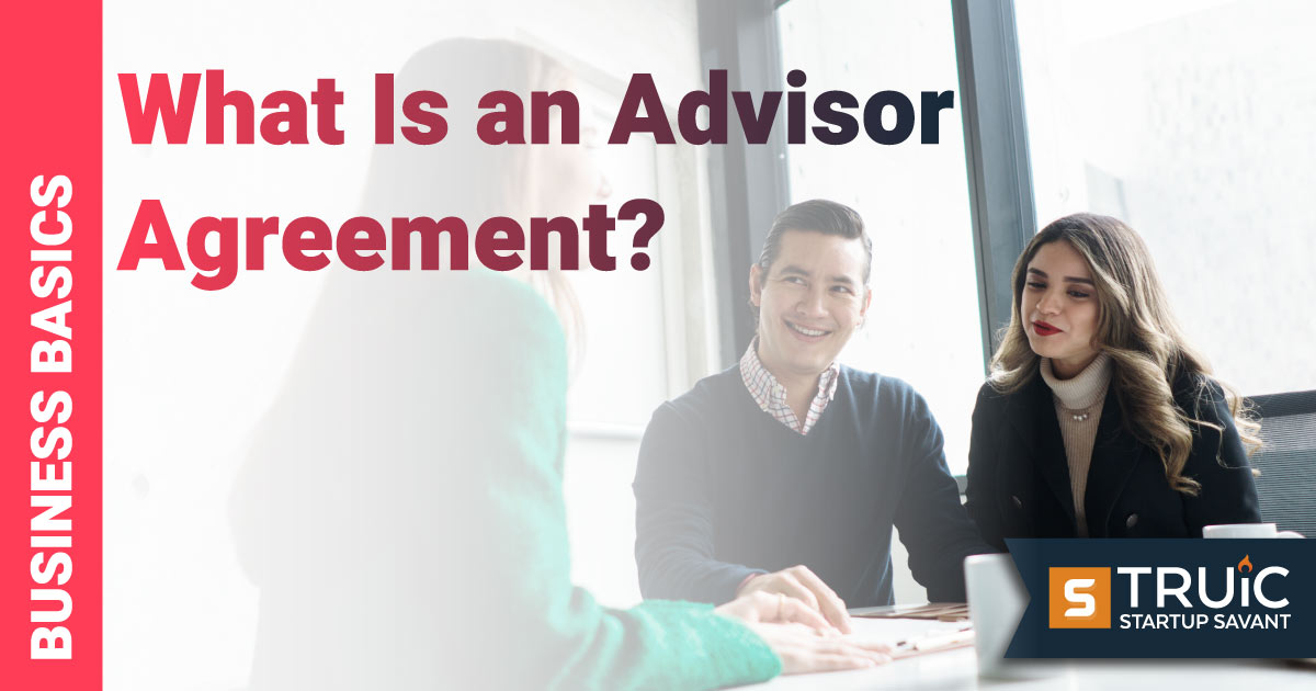 People in an office looking over an advisor agreement.