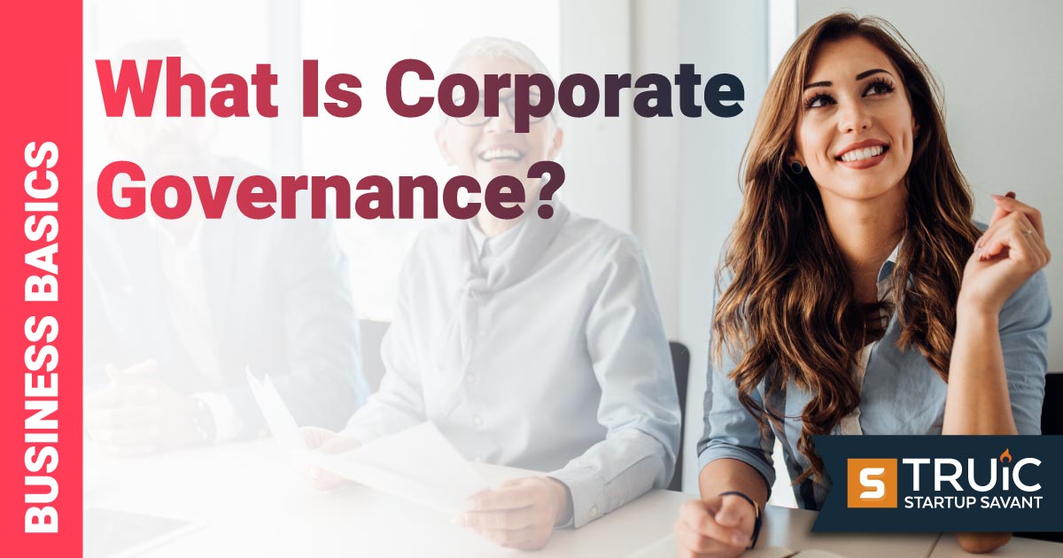 People in a meeting talking about corporate governance.