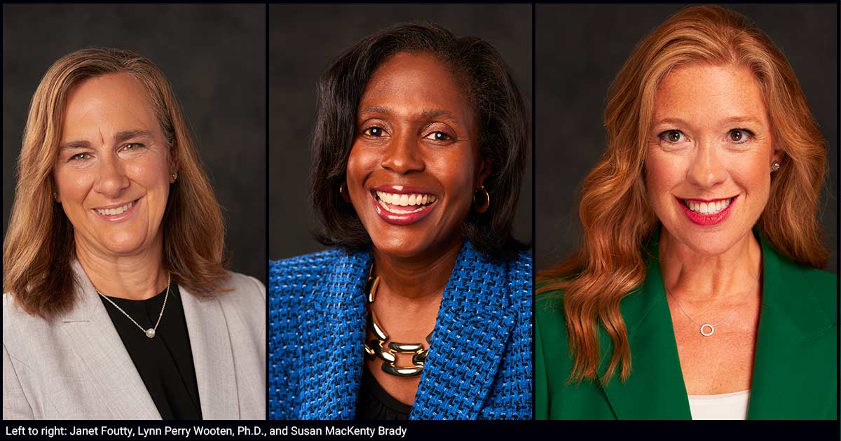 Susan MacKenty Brady, Janet Foutty, and Lynn Perry Wooten.