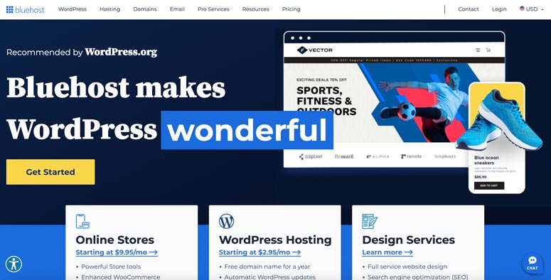 Image of the company homepage.