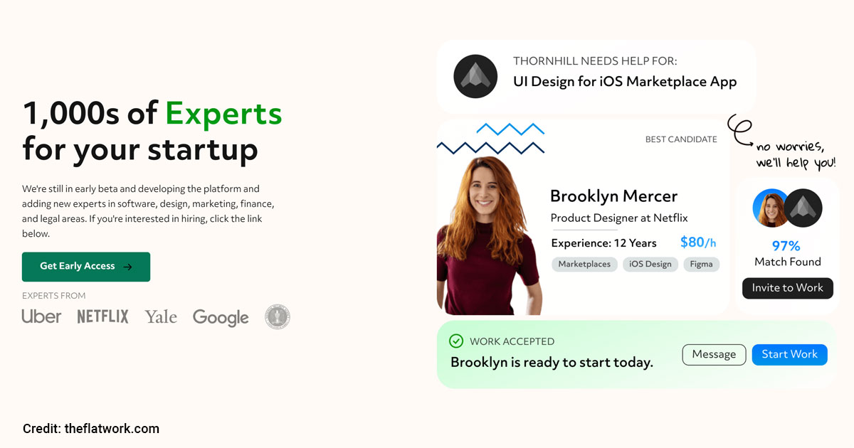 Screenshot of The Flatwork website.