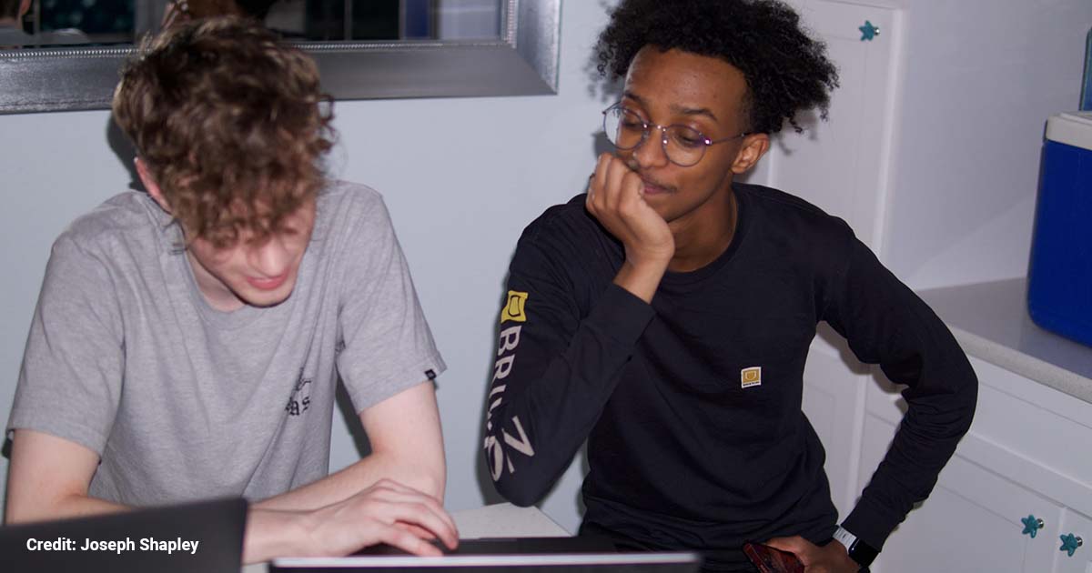 Invii co-founders testing product.