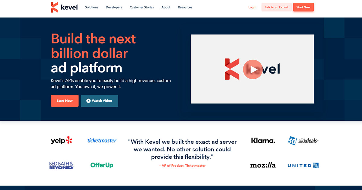 Kevel website.