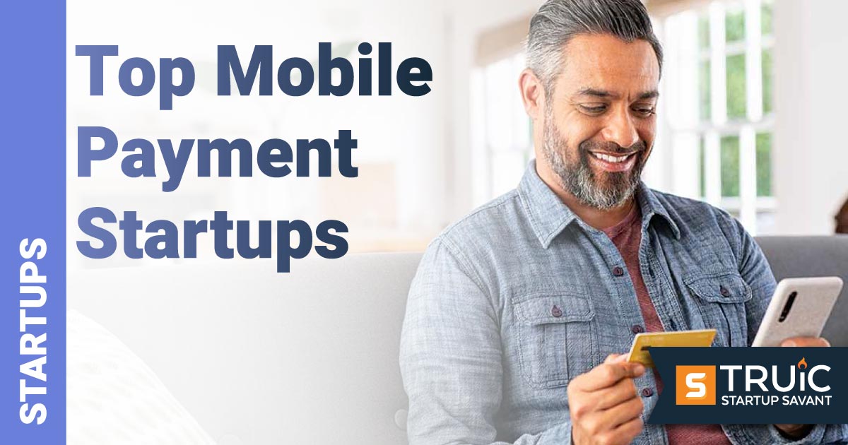 Man paying with a credit card on a phone.