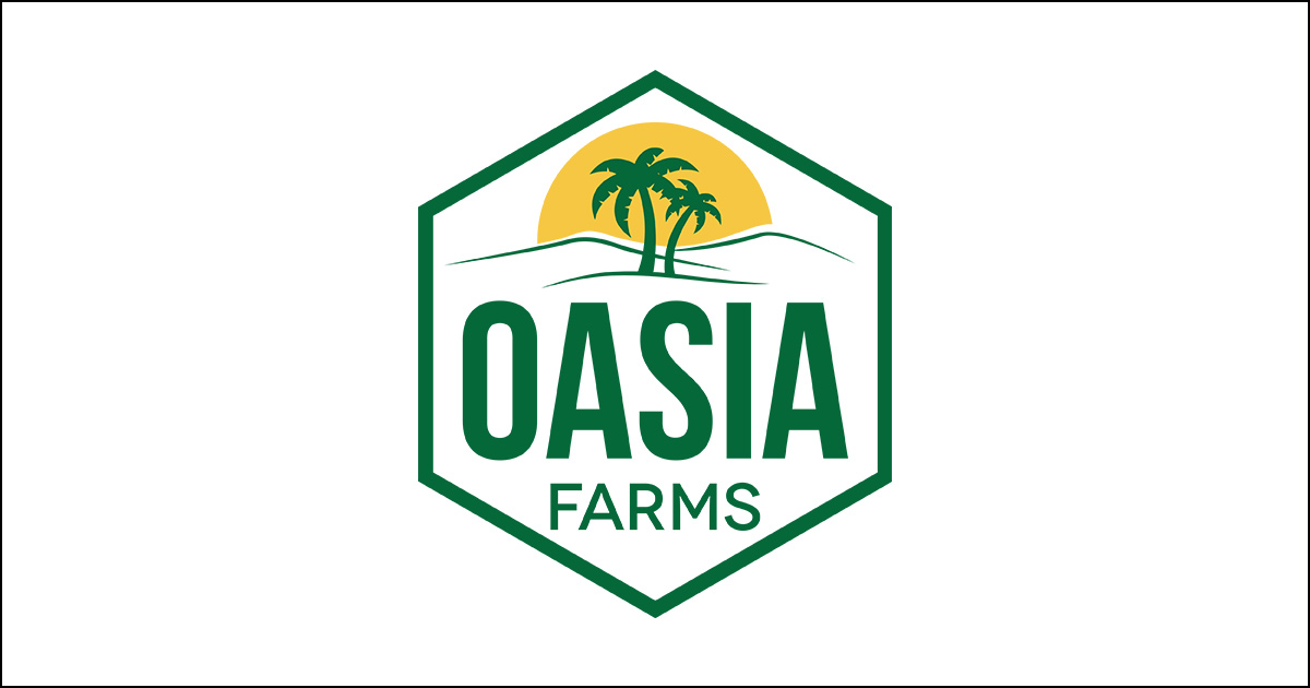 Oasia Farms logo.