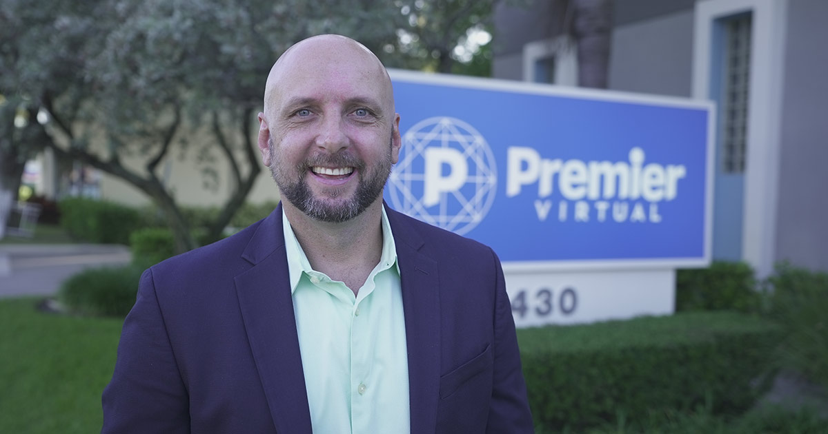 Premier Virtual founder and logo.