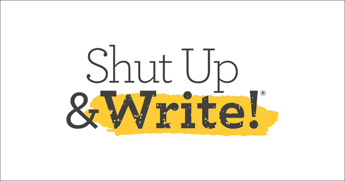 Shut Up and Write! logo.