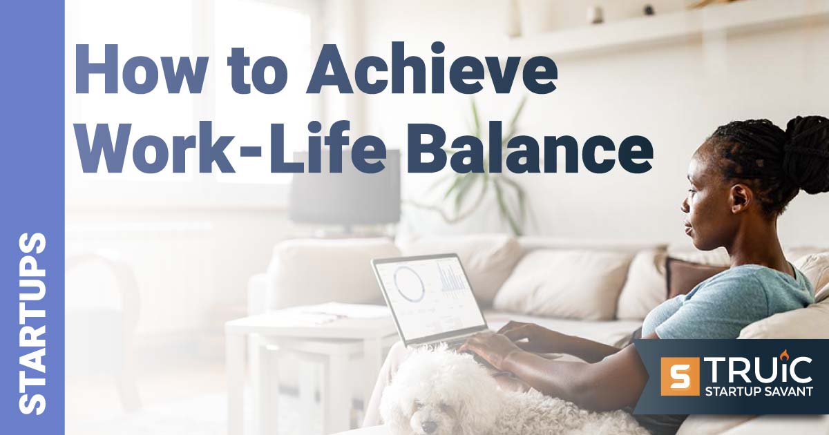 Woman working from home.